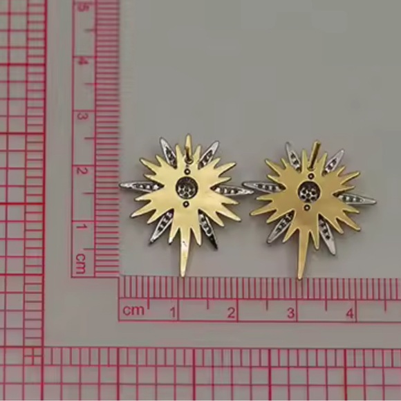 Free people Star silver gold mix Trend earrings - Picture 4 of 8